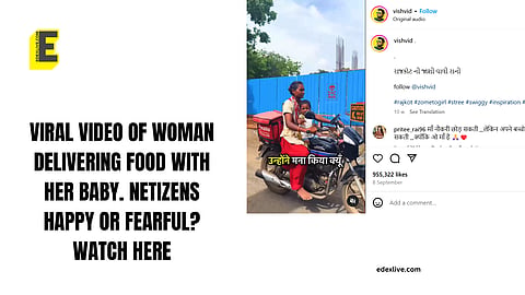 VIRAL video of woman delivering food 