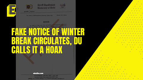 Fake notice of winter break