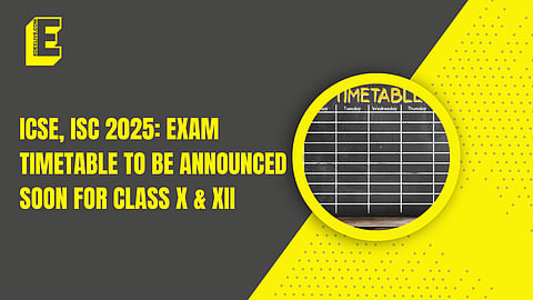 Exam timetable