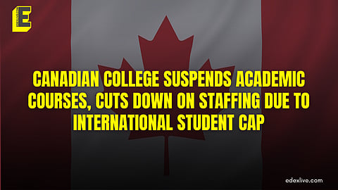 Canadian college suspends academic courses