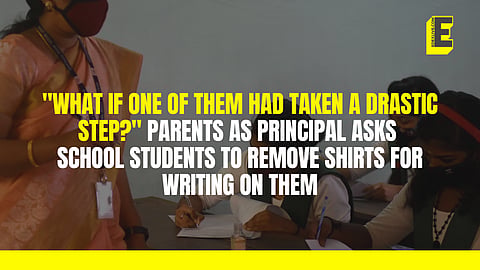 Principal asked students to remove shirts