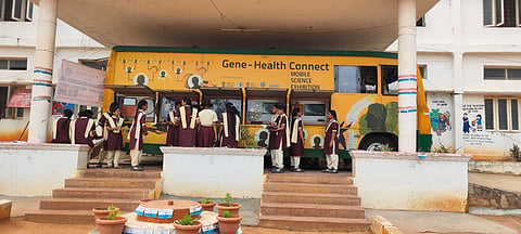 View of the mobile science exhibition: Gene-Health Connect
