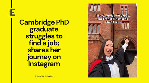 Cambridge PhD graduate struggles to find a job