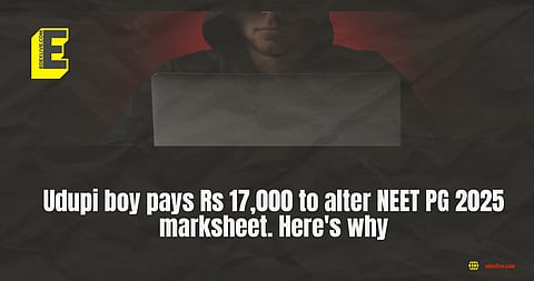 Udupi boy pays Rs 17,000 to alter NEET PG 2025 marksheet. Here's why