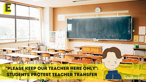 Students protest against teacher transfer 