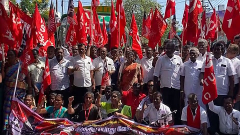 Trade unions protest in Chennai; CITU slams labour codes