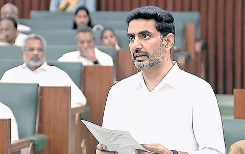 Minister for HRD and IT Nara Lokesh.