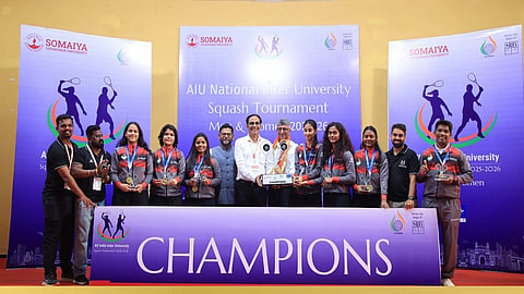 Somaiya Vidyavihar University teams sweep AIU squash titles