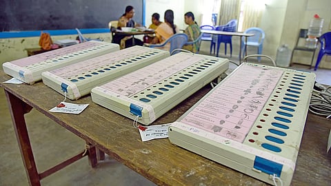 Electronic Voting Machines inside a polling station. Image used for representational purposes only.
