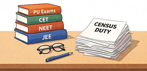 Karnataka State PU College Lecturers Association has submitted a petition to the Principal Secretary, School Education Department and Chief Commissioner of GBA, seeking exemption from census due to academic workload