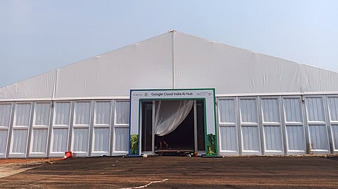 Arrangements in full swing at Tarluvada village in Visakhapatnam ahead of the groundbreaking ceremony for Google's data centre project scheduled for April 28. 
