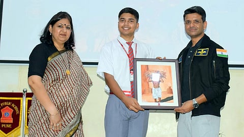 Gaganyaan astronaut Subhanshu Shukla interacts with students and faculty of Army Public School