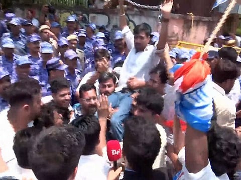 Delhi: NSUI holds protest outside NTA office over NEET UG 2026 paper leak; demand ban on agency, Education Min's resignation