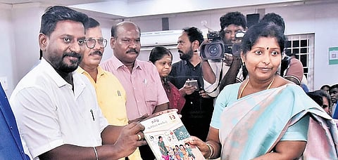 School Education Minister Rajmohan inaugurating a teachers’ training session on new textbooks in Chennai on Tuesday. 