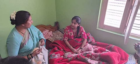 MLA Roopa assured support for SSLC student Kusuma for medical assistance