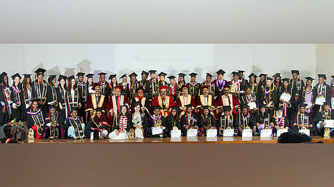 University of Kerala -group photo of outgoing students