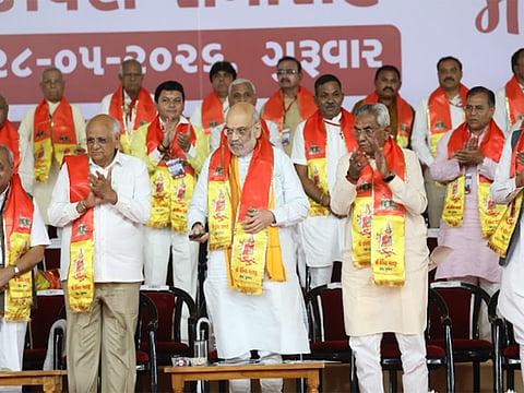 Union Home Minister Amit Shah inaugurates boys, girls' hostels at Maa Umiya Dham in Ahmedabad