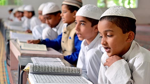 Students in a Madrasa school | Picture for representation purpose only | Pic: Express