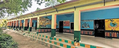 A school with rooftop rainwater tapping facility installed with Nagpal’s efforts
