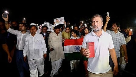 New Delhi: Lok Sabha Leader of Opposition and Congress MP Rahul Gandhi arrives at Gandhi Smriti in New Delhi on Thursday, July 23, 2026.