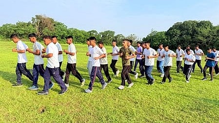 Indian Army conducts pre-recruitment training programme for Agniveer aspirants in Tripura (Photo: IANS)