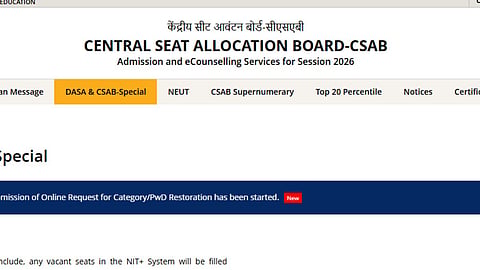CSAB Special Round Counselling 2026
