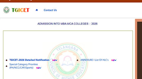 TG ICET Counselling 2026