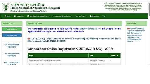 ICAR Round 1 Seat Allotment Result 2026