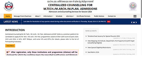 CCMT NSR Spot Round Dates 2026