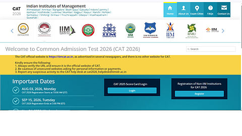 CAT 2026 application form