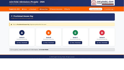 Punjab BEd Answer Key 2026