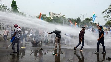 Kerala: BJYM march in support of PSC rank holders turns tense; police use water cannons