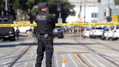 Police respond to a shooting at a high school in Thailand