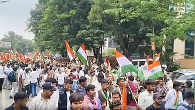 On day 22 of stir, Jharkhand exam protesters take out 'Tiranga Yatra' in Ranchi