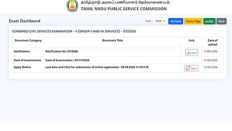 TNPSC Group 2 Application 2026