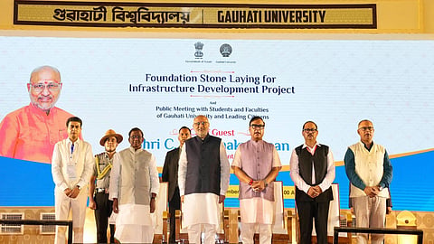 Vice-President Radhakrishnan lays foundation stone for ₹110 crore infrastructure projects at Gauhati University