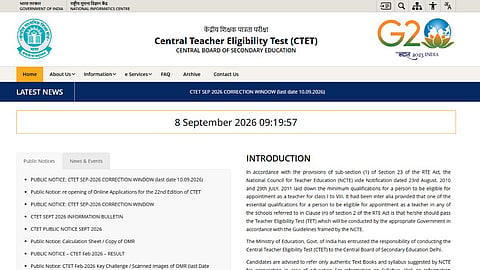 CTET 2026 Application Form Correction