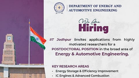 IIT Jodhpur invites applications for Post-Doctoral Fellowships