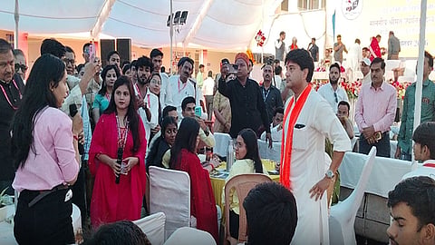 BJP MP Scindia attends ‘Yuva Samvad’ in MP amid ‘Chhatron Ki Goonj’