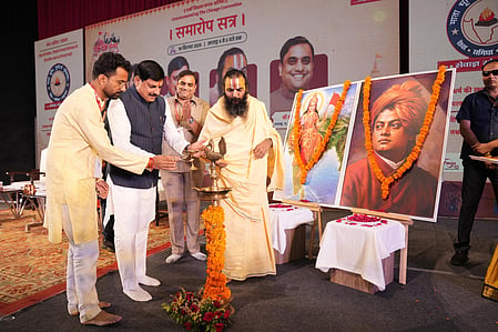 MP: Young Dharma Parliament concludes in Ujjain (Photo: @DrMohanYadav51/X)