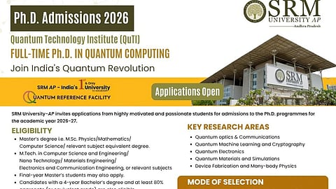 SRM University AP PhD Admissions 2026