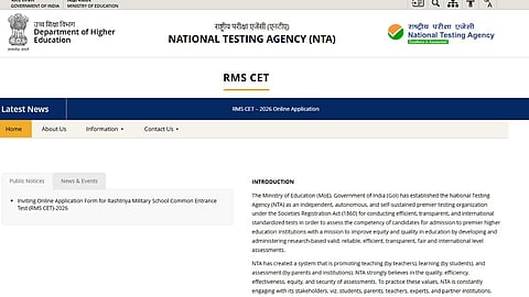 RMS CET 2026 Application Begins for Classes VI, IX