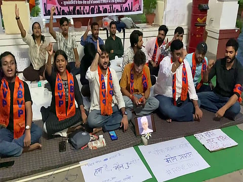ABVP continues protest at BHU, demands removal of Chief Proctor