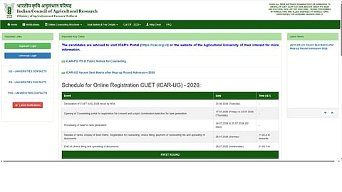 ICAR PG Counselling 2026 Date Announced