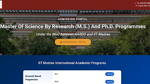 IIT Madras MS by Research Admissions 2026