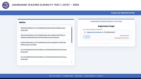 Jharkhand TET 2026 Exam Date Announced