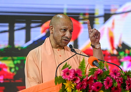 Gorakhpur: Uttar Pradesh Chief Minister Yogi Adityanath speaks during an event to distribute assistive devices and artificial limbs to Divyangjan beneficiaries at Gorakhpur Club in Civil Lines, Gorakhpur, Wednesday, September 30, 2026. (Photo: IANS)