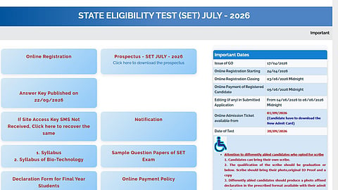 Kerala SET July 2026 Result Soon
