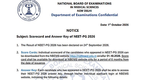 NEET PG 2026 Answer Key, Response Sheet and Scorecard Today