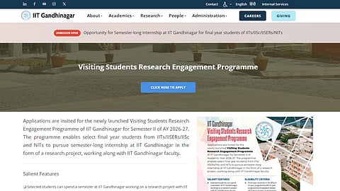 IIT Gandhinagar Launches Semester-Long Research Programme for Final-Year Students